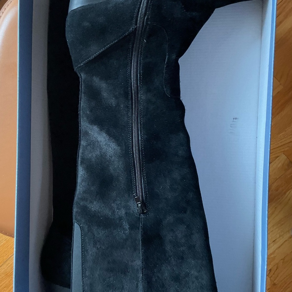 Women’s Suede Comfort Tall Boots Round Toe Side ZippEr Size 9M
